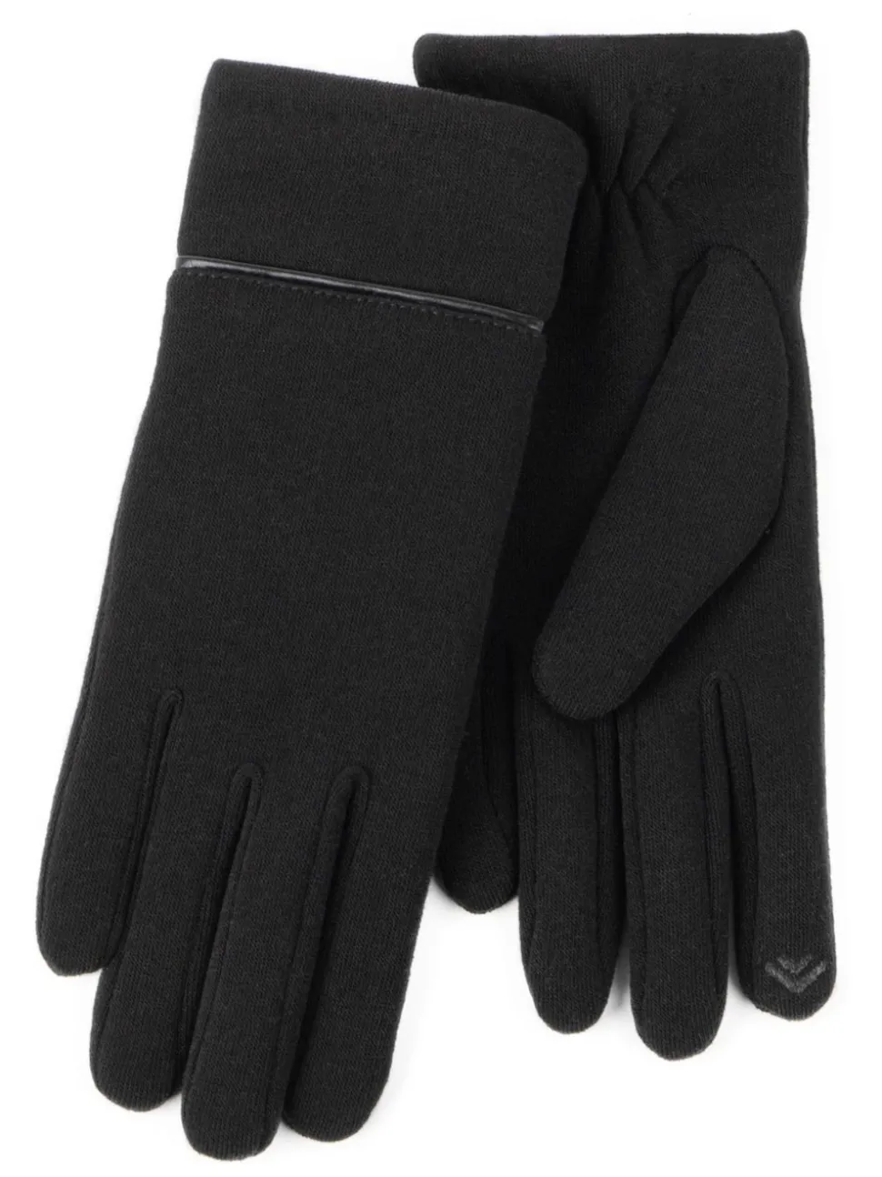 Zwart - Totes Isotoner thermische smartouch-winterhandschoenen met biesdetail voor dames