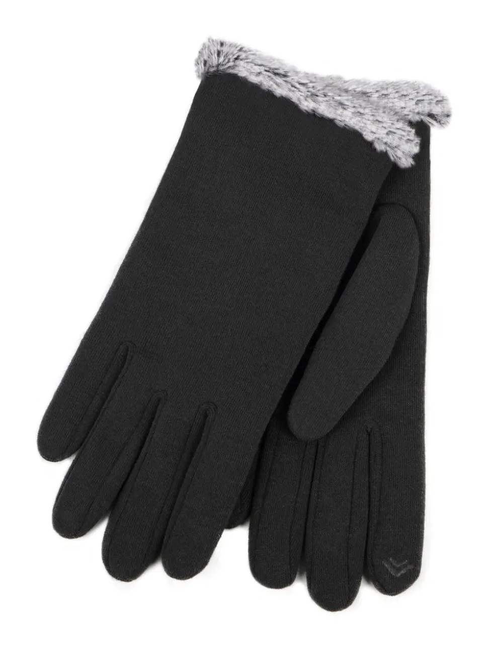 Zwart - Totes Thermal SmarTouch Gloves With Tipped Fur Cuff