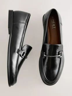 Zwart - Trim Round Toe Loafers
