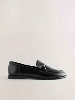 Zwart - Trim Round Toe Loafers