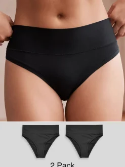 Zwart - Ultimate Comfort Knickers 2 Pack
