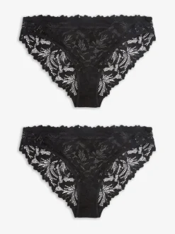 Zwart - Ultimate Comfort kanten slip verpakking van 2