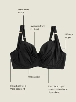 Zwart - Ultimate Support F-K beugel bikinitop