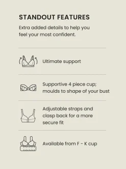 Zwart - Ultimate Support F-K beugel bikinitop