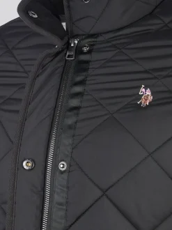 Zwart - U.S. Polo Assn. Lichtgewicht gewatteerd jack
