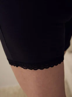 Zwart - Verkoelende katoenen shorts voor de menopauze