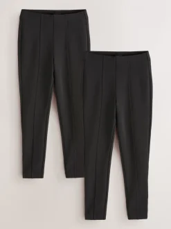 Zwart - Verpakking van 2 ponté leggings