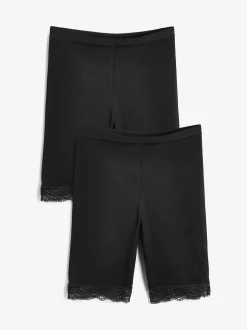 Zwart - Verpakking van 2 shorts tegen schuren