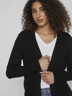 Zwart - VILA Long Sleeve Lightweight Knit Cardigan