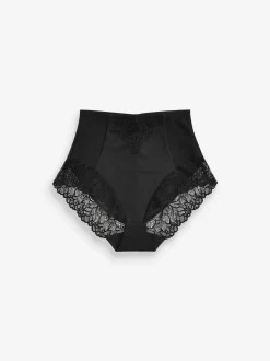 Zwart - Vormende slip met stevige buikcorrectie