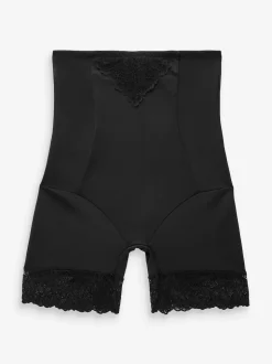 Zwart - Vormende slip met stevige buikcorrectie