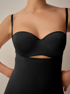 Zwart - Vormgevende medium verstevigende premium katoenen Wear Your Own Beha slip