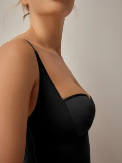 Zwart - Vormgevende medium verstevigende premium katoenen Wear Your Own Beha slip