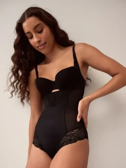 Zwart - Wear Your Own Bra - Vormgevende body met sterke buikcorrectie