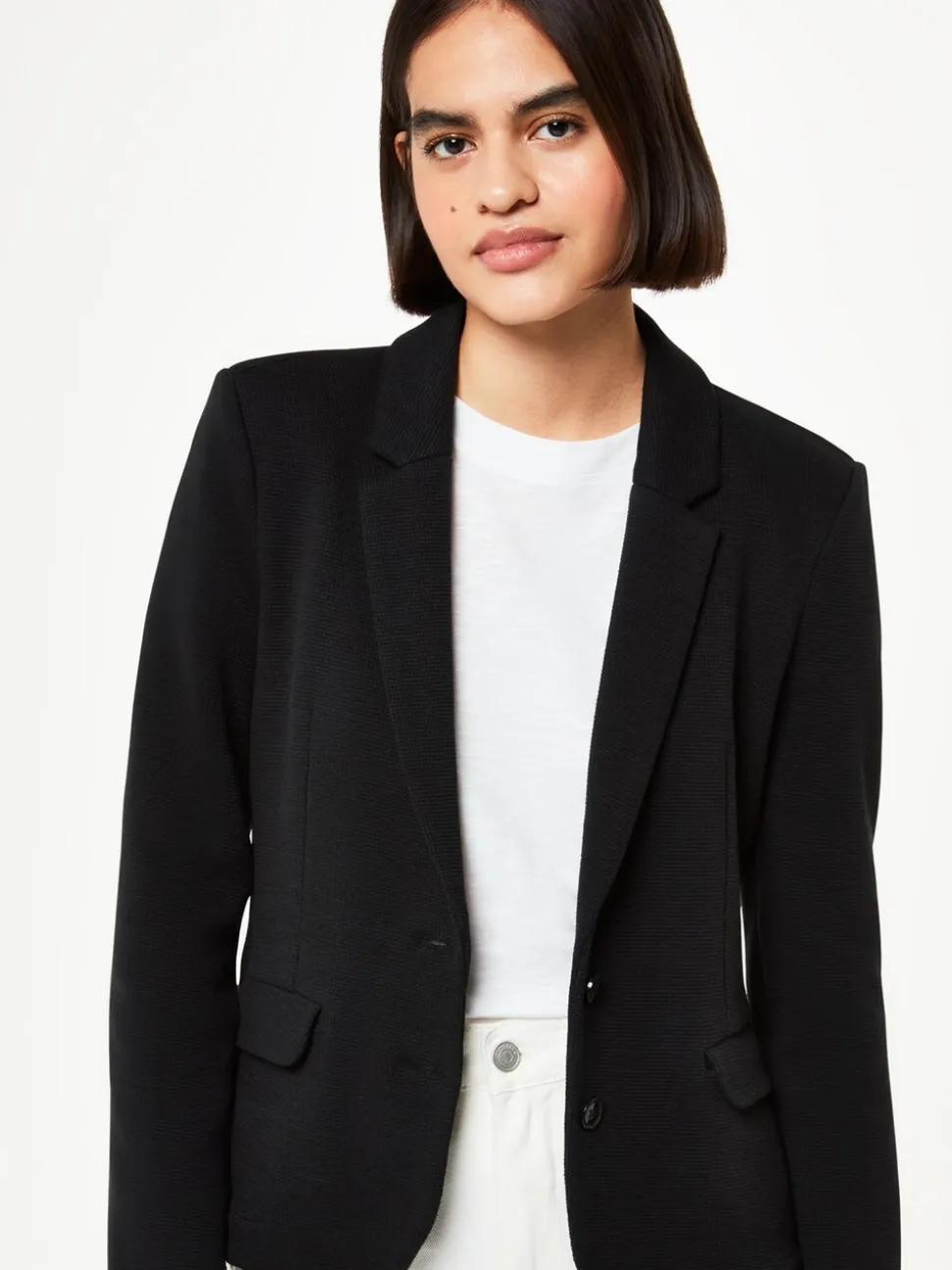 Zwart - Whistles jersey slim-fit jasje