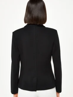 Zwart - Whistles jersey slim-fit jasje