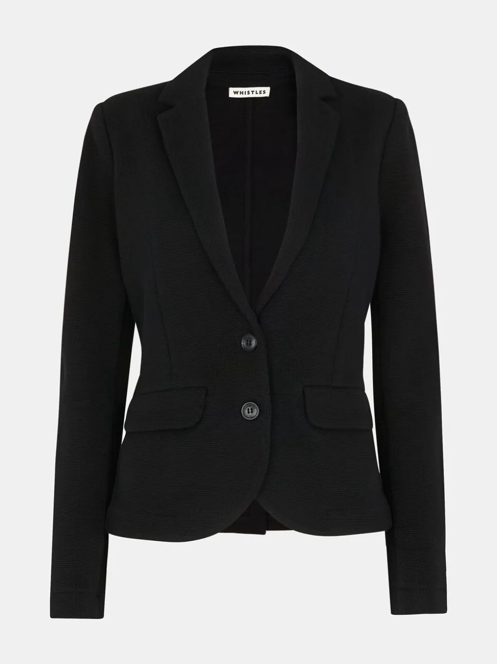 Zwart - Whistles jersey slim-fit jasje