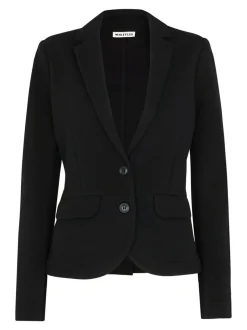 Zwart - Whistles jersey slim-fit jasje