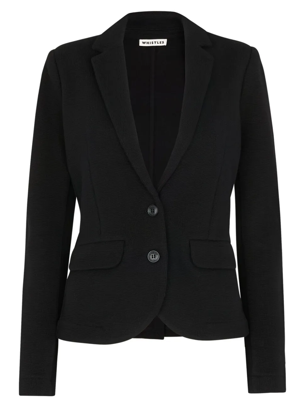 Zwart - Whistles jersey slim-fit jasje