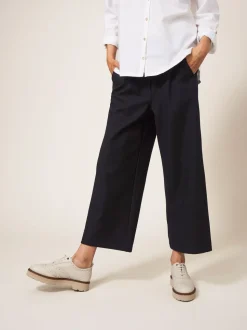 Zwart - White Stuff halfange Belle broek met wijde pijpen