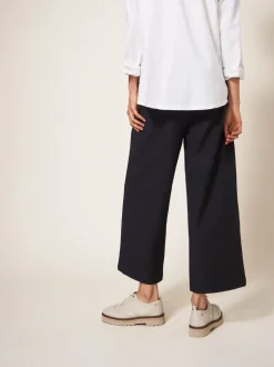 Zwart - White Stuff halfange Belle broek met wijde pijpen
