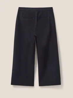 Zwart - White Stuff halfange Belle broek met wijde pijpen
