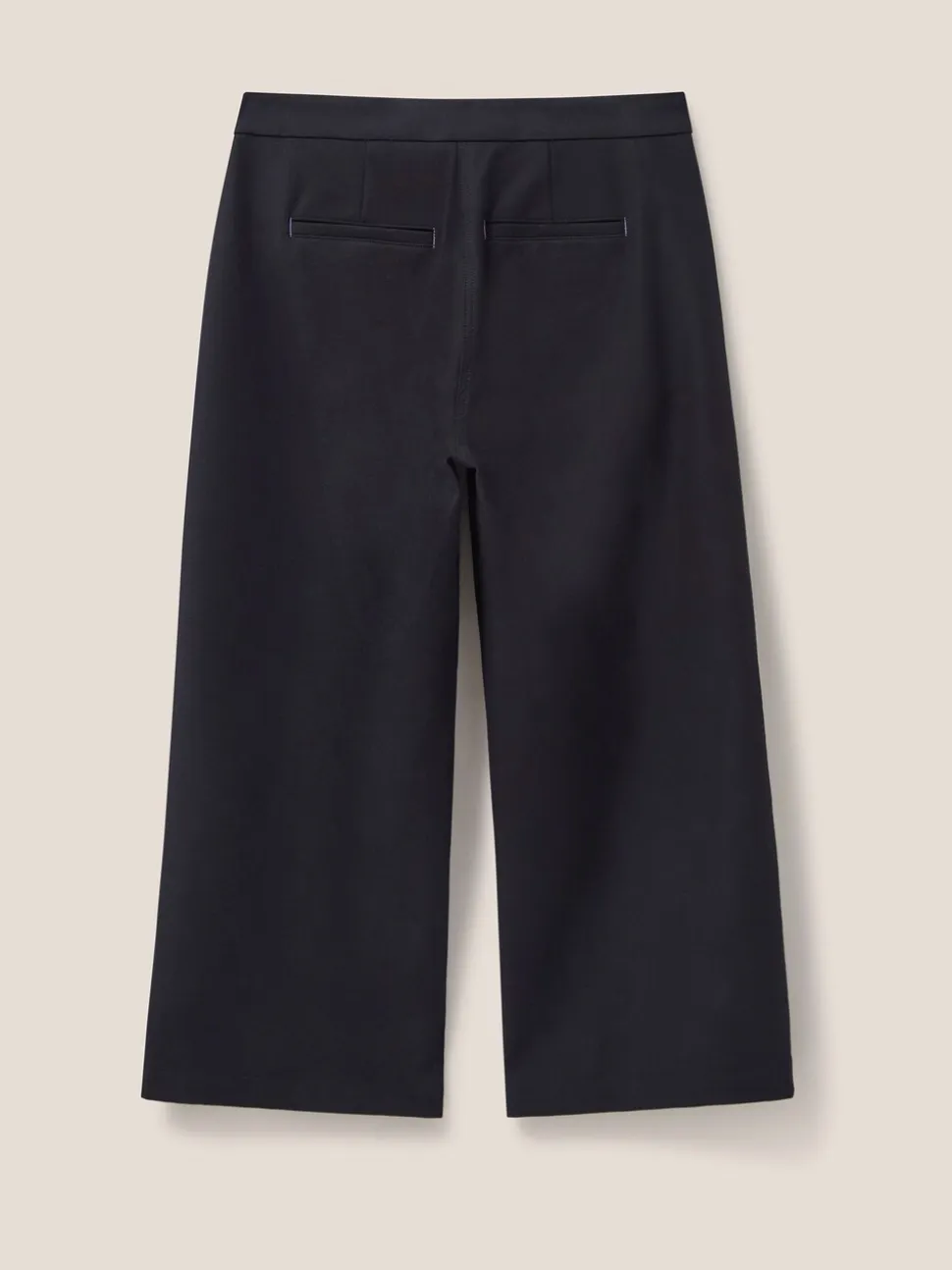 Zwart - White Stuff halfange Belle broek met wijde pijpen