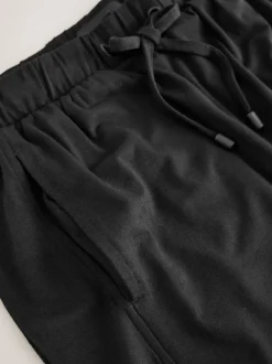 Zwart - Wide Leg Jersey Joggers