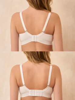 Zwart & wit - Seraphine Bamboo Soft Seamless Maternity & Nursing Bra 2 Pack