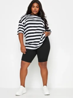 Zwart - Yours - Curve - Midwash bermuda shorts