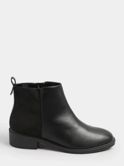 Zwart - Yours Curve Extra-Wide Fit Metal Trim Ankle Boots