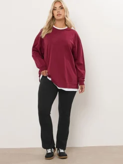 Zwart - Yours Curve Flare Leggings