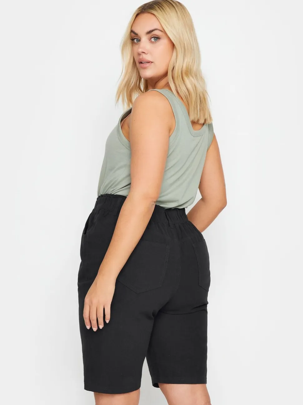 Zwart - Yours Curve koele 100% katoenen shorts