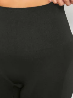 Zwart - Yours Curve Seamless Tummy Control High Waisted Shorts