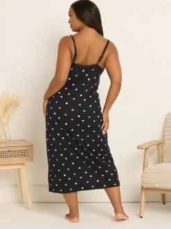 Zwart - Yours Curve Soft Touch Midaxi Chemise