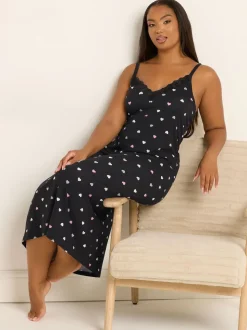Zwart - Yours Curve Soft Touch Midaxi Chemise