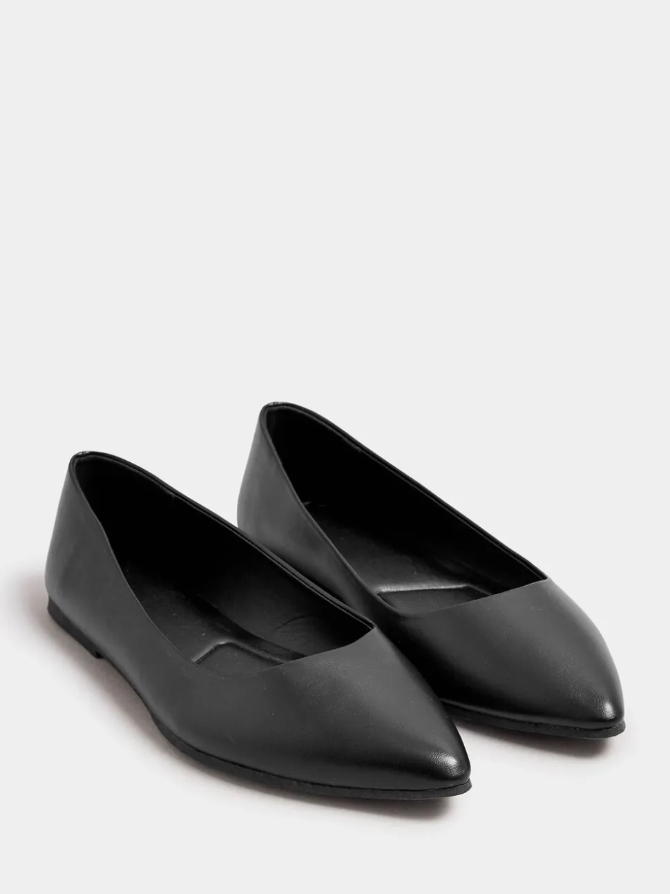 Zwart - Yours Curve Wide Fit Flat Point Pumps