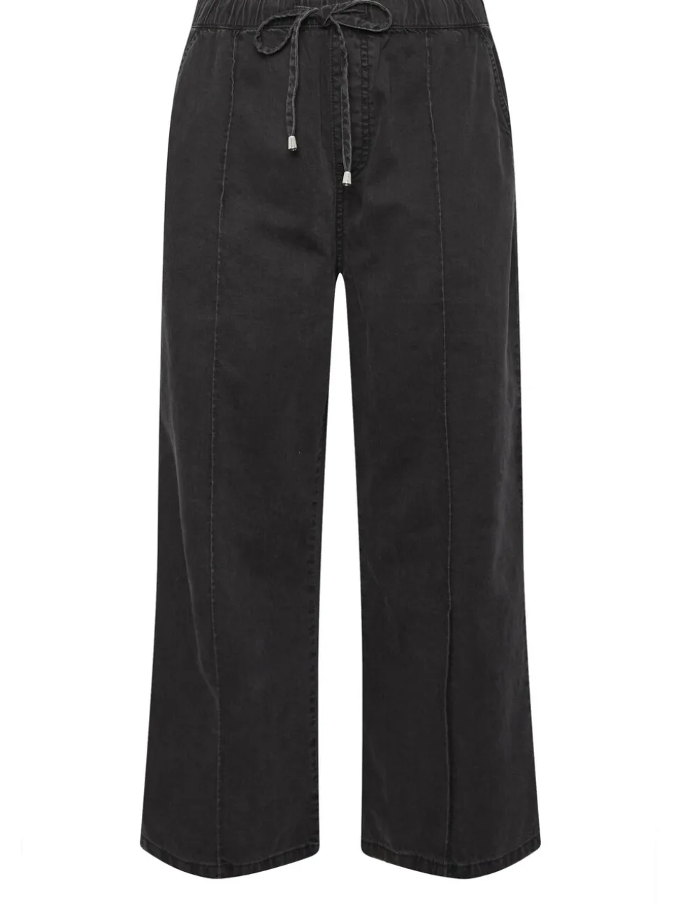 Zwart - Yours Curve Wide Leg Seam Front Jeans