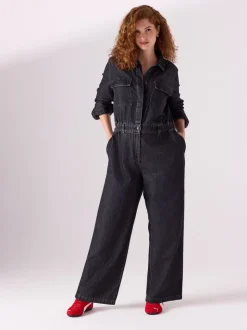 Zwart - Zwangerschap - Denim overall