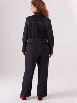 Zwart - Zwangerschap - Denim overall
