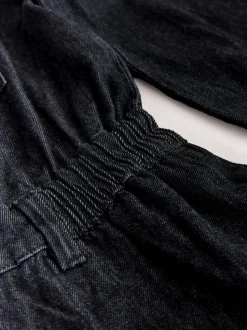 Zwart - Zwangerschap - Denim overall