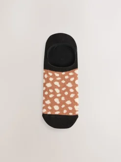 Zwart Animal - 5 Paar sneaker-footsies