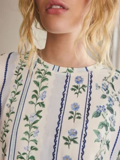 Zwart bloemenprint - Behaaglijke pyjama met lange mouwen