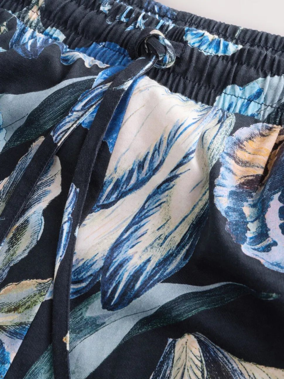 Zwart bloemenprint - Kew Collection pyjama's met lange mouwen