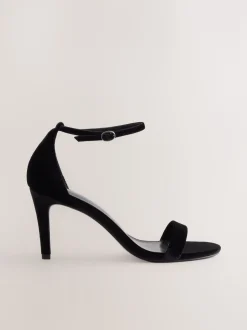 Zwart fluweel - Forever Comfort® Strappy Heeled Sandals