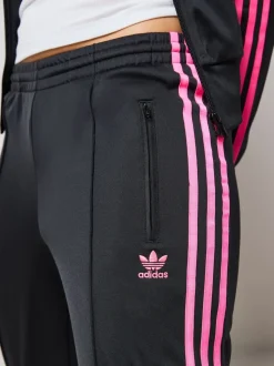 Zwart grijs - Adidas Originals Classic Firebird Track Pant Trousers