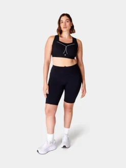 Zwart in lichte wassing - Sweaty Betty Power bikershort van 9