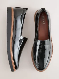 Zwart lak - Forever Comfort® Slip On Clean Chunky Sole Loafers