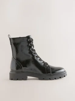 Zwart lak - Forever Comfort® veterlaarzen