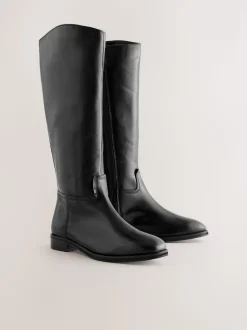 Zwart leer - Forever Comfort® Regular Foot with Wide Calf Riding Boots